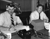 Ed and Willard in studio, WRC publicity shot #1