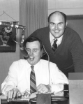 Ed & Willard, smiling in studio